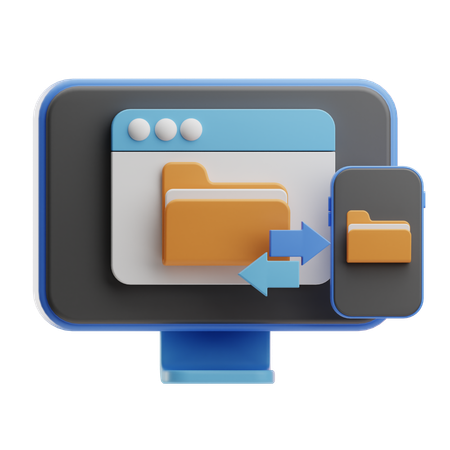 File Transfer  3D Icon