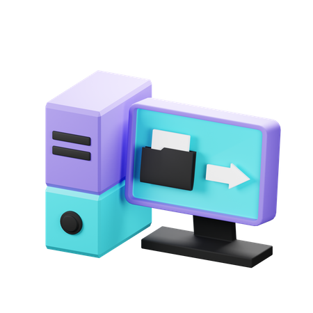 File Transfer  3D Icon