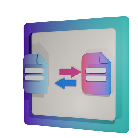 File Transfer  3D Illustration