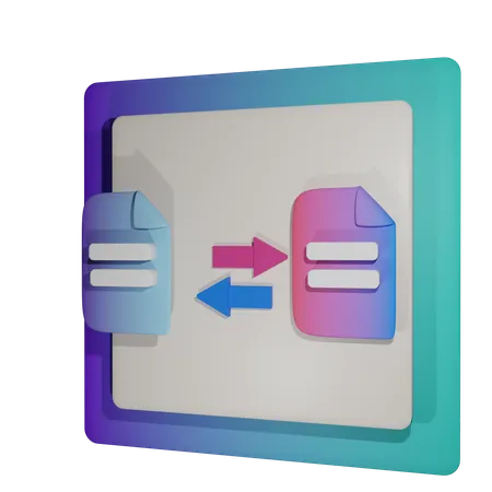 File Transfer  3D Illustration