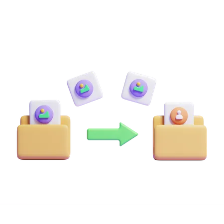 3 D File Transfer Concept Icon Illustration Or 3 D File Folder Send Icon Illustration 3D Icon