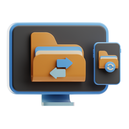 File Transfer Set  3D Icon