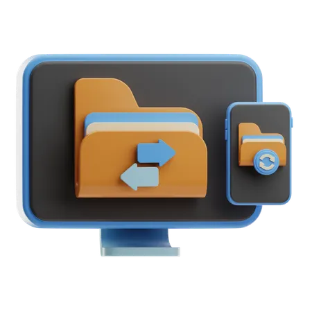 File Transfer Set  3D Icon