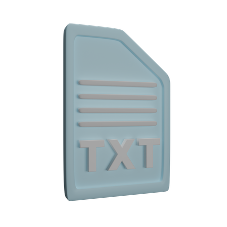 File Txt 3D Icon