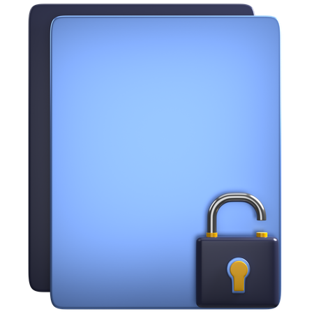 File Unlock  3D Icon