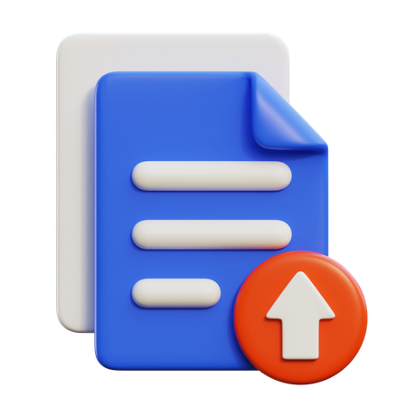 File Upload  3D Icon