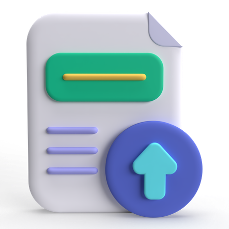 File Upload  3D Icon