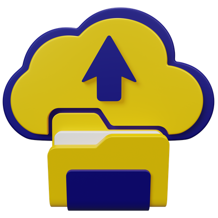 File Upload Cloud  3D Icon