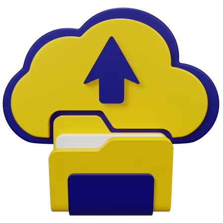 File Upload Cloud  3D Icon