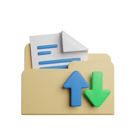 File Upload Download  3D Illustration