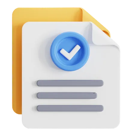 File verification  3D Icon