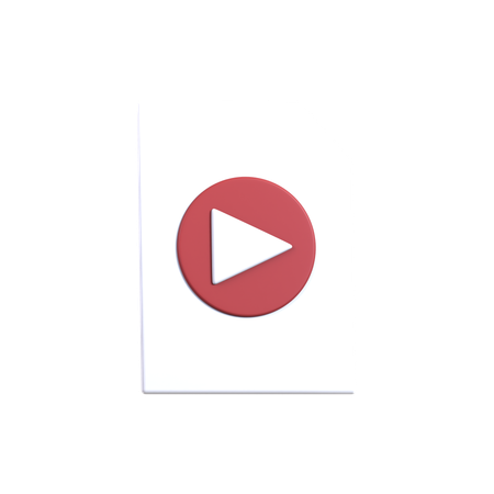 File Video  3D Icon