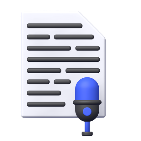 File Voice  3D Icon