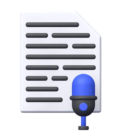 File Voice  3D Icon