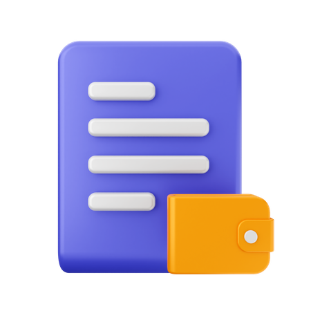 File Wallet  3D Icon