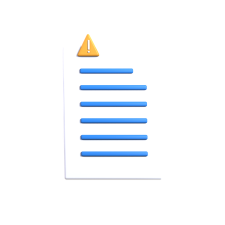 File Warning  3D Icon