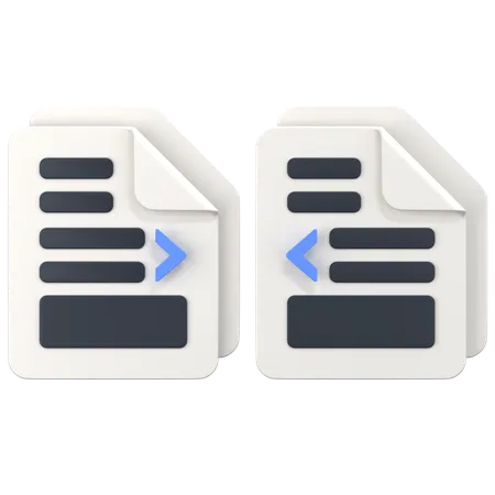 File With Merge Sign  3D Icon