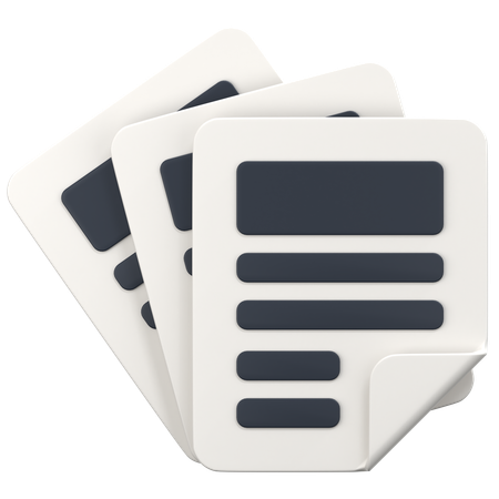 File With Note Sign  3D Icon