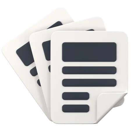 File With Note Sign  3D Icon