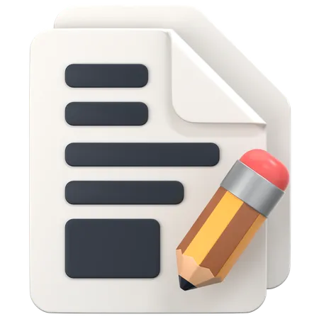 File With Sign Edit  3D Icon