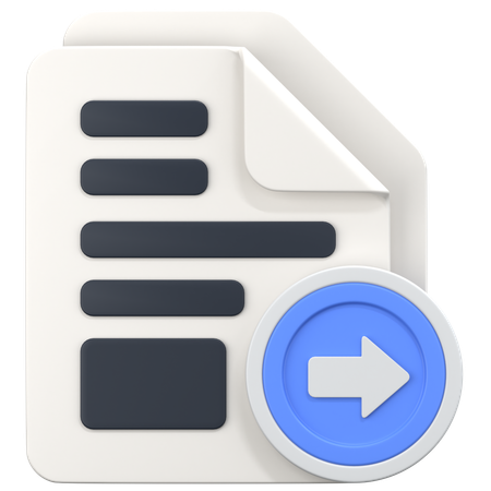 File With Sign Export  3D Icon