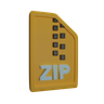 file zip 3d logo