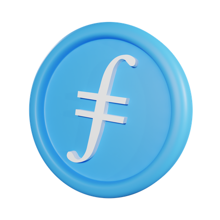 Filecoin Coin 3D Icon