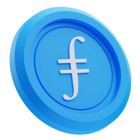 Criptomoeda filecoin  3D Icon