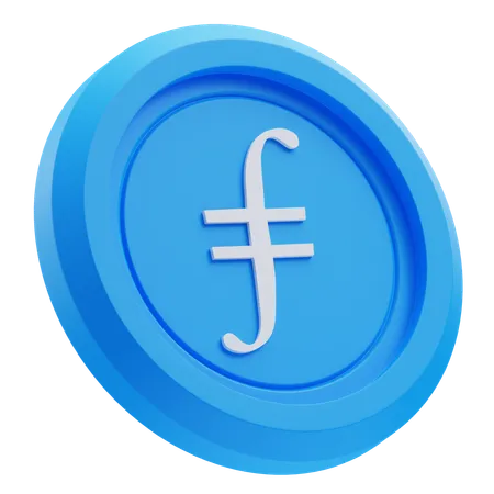 Criptomoeda filecoin  3D Icon