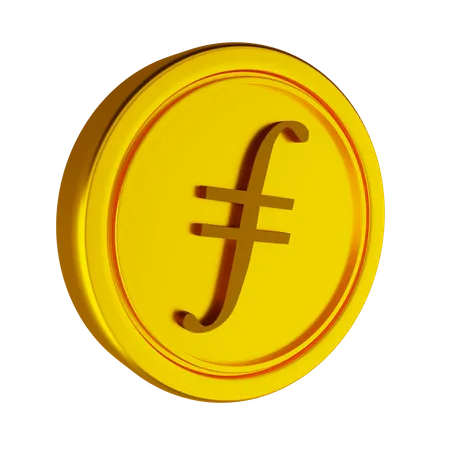 Filecoin Crypto Coin  3D Icon