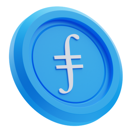 Filecoin Cryptocurrency  3D Icon