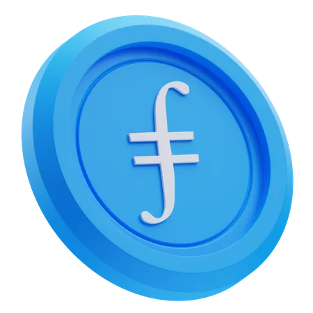Filecoin Cryptocurrency  3D Icon