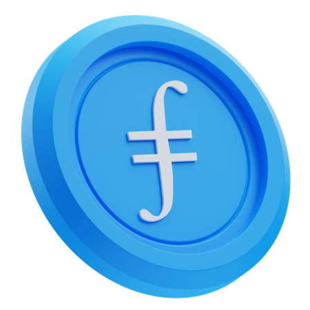 Filecoin Cryptocurrency  3D Icon