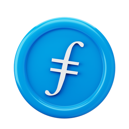 Filecoin FIL Coin  3D Icon