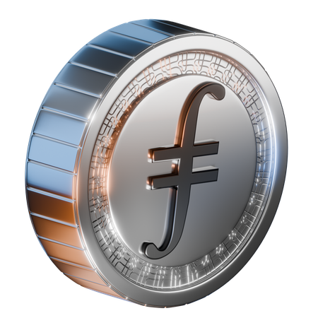 Moeda filecoin  3D Icon