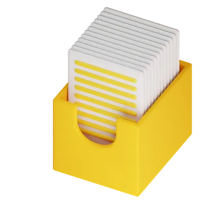 3 D File Stack Icon 3D Illustration