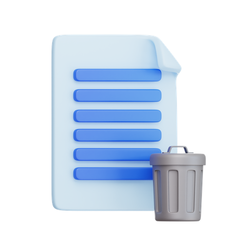 Files Deleted  3D Icon