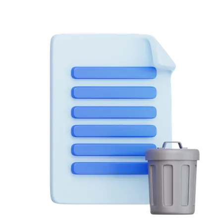 Files Deleted  3D Icon