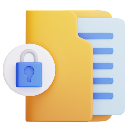 Files Locked  3D Icon