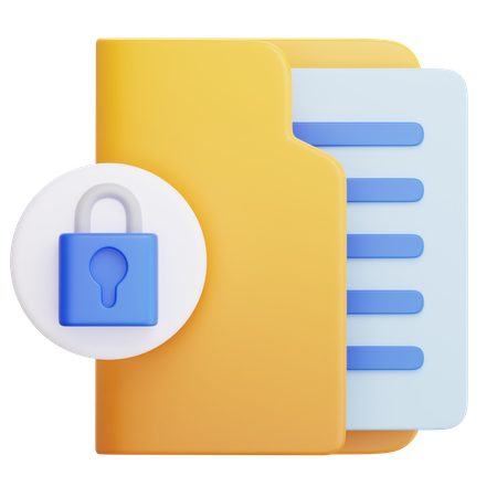 Files Locked  3D Icon