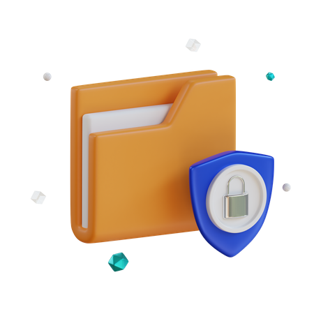Files Security  3D Icon