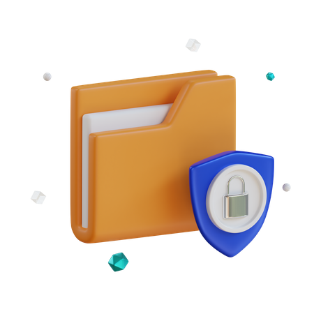 Files Security  3D Icon