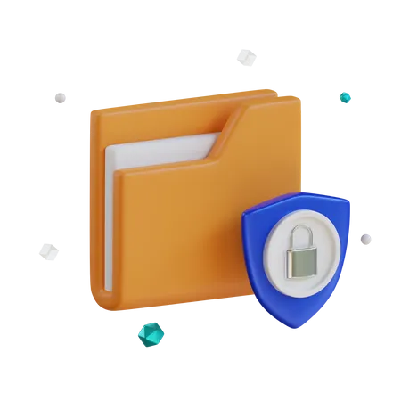 Files Security  3D Icon