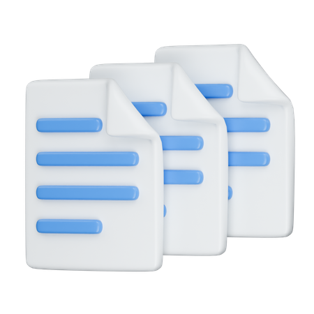 파일 3개  3D Icon