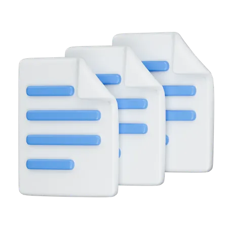 Files Three  3D Icon