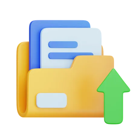 Files Upload  3D Icon