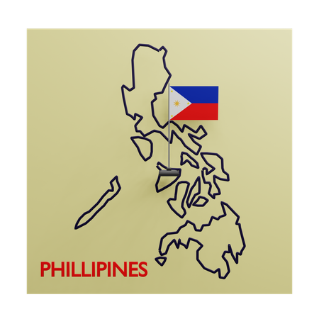 Mapa das Filipinas  3D Icon