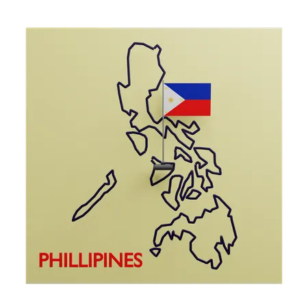 Mapa das Filipinas  3D Icon