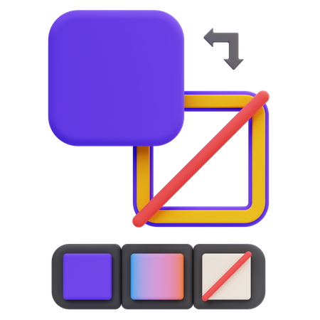 Fill And Stroke  3D Icon
