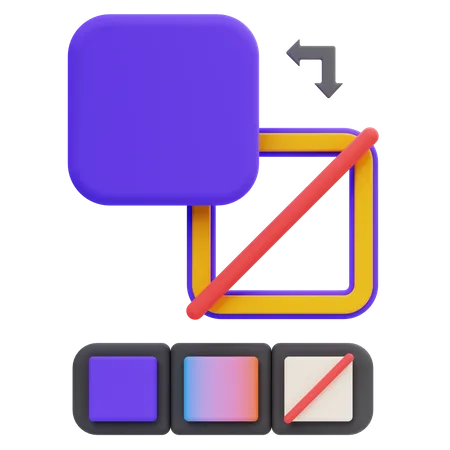 Fill And Stroke  3D Icon